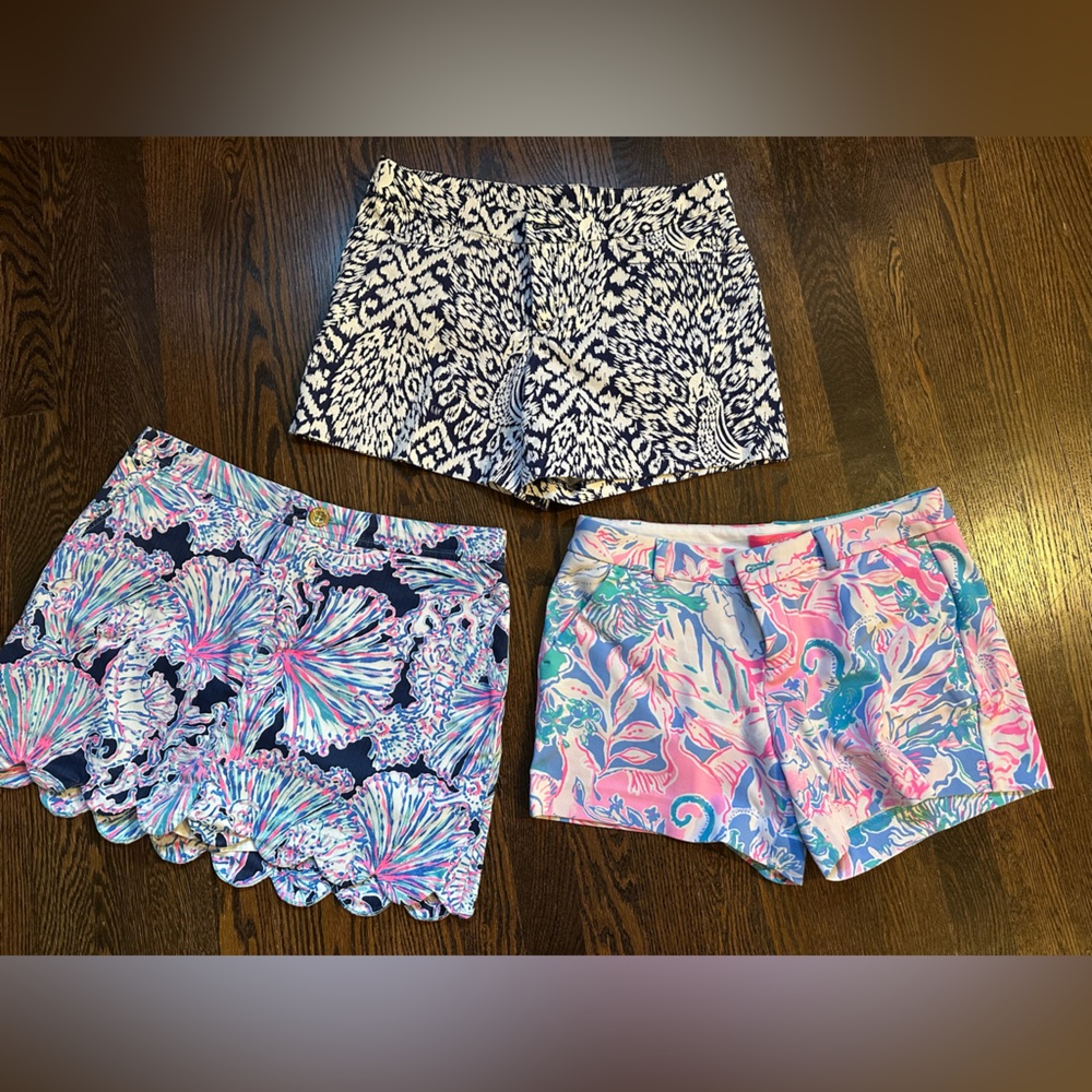 Lilly Pulitzer Patterned Shorts/Skort Trio